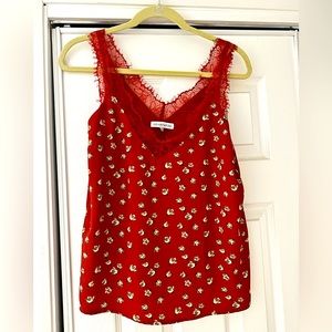 Heartloom Red floral tank